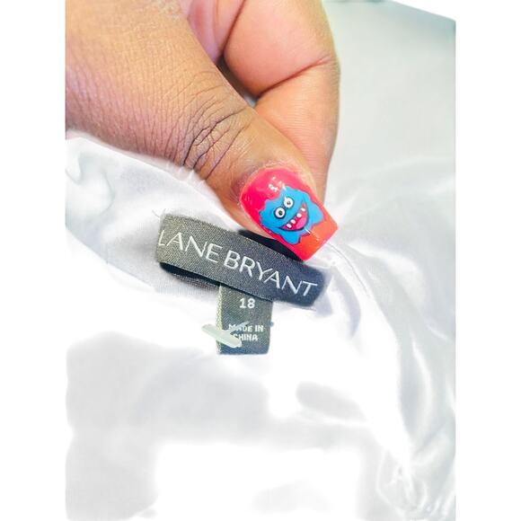 Lane Bryant Womens Dress Cut Out Asymmetrical Neckline Side Zip Black Size 18 - Picture 6 of 7